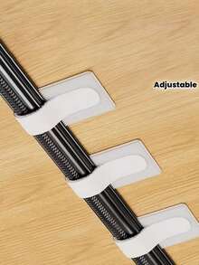 10/1pc Self-Adhesive Strong Cable Ties, Multi-Functional Hook And Loop Cable Ties, Reusable Cable Organizer. Easily Organize Computer/Data Cables/Ropes. An Essential For Office Desktop Cable Management. Suitable For Various Ropes, Effectively Organizes Messy Wires. Durable Clips, Long-Lasting Cable Ties. A Must-Have For Office Professionals. - View 4