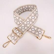 四叶草刺绣手工包，加长加宽5.08厘米，配有加厚可调节可拆卸肩带，适合单肩包或斜挎包，轻便百搭的女士手提包 - 彩色 - 查看 11