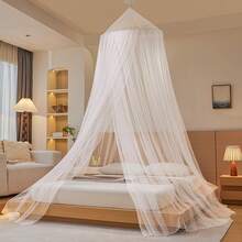 Mosquitero para Cama, Pabellones mosquitero Matrimonial, Plegable, Universal. Pabellones mosquitero King Size, 60 x 250 x 1100cm, para el Hogar y el Camping, Y el Uso al Aire Libre (Blanco) - Blanco - Ver 3