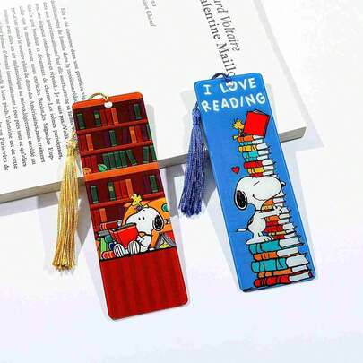  1pc 2026 Popular American Comics, Peanut Comics, Cartoon Anime Peripherals, Essential Learning Supplies For The New School Season, Snoopy Writing Tools, Bookmarks, Cute Cartoon Anime Peripherals, High Appearance Reading Bookmarks, Small Dogs, Acrylic Tassel Hanging Small Gifts, Various Styles Of Small Gifts For Friends, Family, New Year Gifts, Valentine's Day Gifts, Easter Gifts, Random Styles