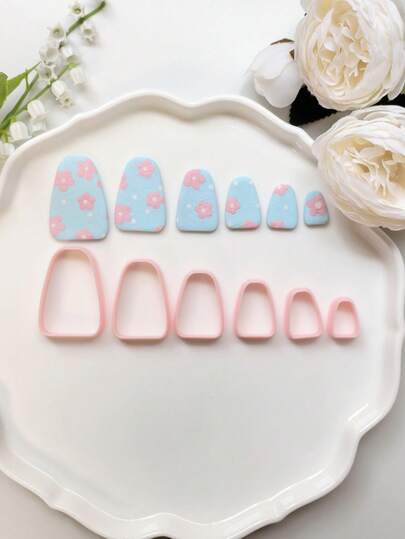 Rounded Trapezoids Of Varying Sizes Shape Polymer Clay Cutter Mold With High Precision Diy Handcrafted Earring Jewelry Soft Clay Mold Tools, Precision Knife Molds - Craft Supplies - For Jewelry Makers & Crafters - Perfect Gift For Diy Enthusiasts