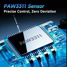 Ratón inalámbrico para juegos AJAZZ NJ08 MC de triple modo, sensor PAW3311, 24000 DPI, 70g de peso ligero, RGB, Tipo-C - Ver 10