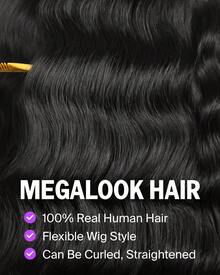 bling hair V Part Wig Human Hair Glueless No Leave Out Upgrade U Part Wigs Deep Wave Wig With Spiral End Deep Curly Wigs For Women Full Head Clip In Half Wigs 13x6 Deep Wave Lace Front Wigs Human Hair 250% Density 26 Inch - Natural Black - 查看 4
