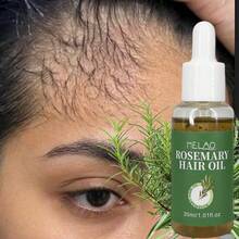 MELAO迷迭香护发油，蕴含真正迷迭香叶精华，滋养秀发，抚平毛躁，增添光泽和柔软度，修护干枯受损发质，滋养头皮，滴管设计，适合所有发质，30毫升/1.01液盎司 - 綠色 - 查看 1