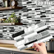 24 PCS Marble Texture Wall Stickers PVC Crystal Film Waterproof Oil-Proof Decals For Kitchen Bathroom Home Decor - 多色A - 查看 9