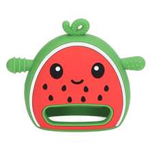 Juguete para la dentición del bebé Guante mordedor de sandía con forma de fruta, juguete sensorial relajante para el desarrollo sensorial. - Verde - Ver 9