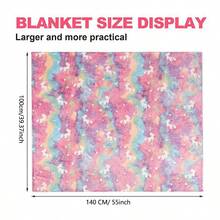 Regalos de Dinosaurios, Unicornios, Extraterrestres y Fútbol Americano para Niños y Niñas - Mantas que Brillan en la Oscuridad, Mejores Regalos de Navidad, Cumpleaños, San Valentín y Pascua para Niños de 1 a 10 Años, Bebés y Adolescentes. Manta Suave Medida 39"x55" - azul real - Ver 2