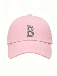 1 PC A-Z Letters High Ponytail Baseball Cap For Girls - Breathable Quick Dry Hot Hat With Large Opening, Sun Protection,No Crease Sports Cap For Teens - Pink - View 5