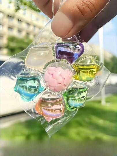 100pcs 7-In-1 Laundry Detergent Pods, Long-Lasting Fragrance, Strong Stain Removal, Color Protection, Concentrated Laundry Capsules, Fabric Softener, Anti-Bacterial & Dust Mite, Suitable For Washing Machines