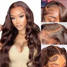 bling hair Perruque Cheveux Humains Body Wave Brun Chocolat 13x4 Lace Frontal 13x6 Lace Front Wig #4 Couleur Soyeux Ondulés Transparent Lace Pre-Plucked Natural Hairline Brazilian Virgin Hair Real Human Hair Wigs 180% Density Glueless Ready To Wear Breathable Cap Long Wavy Hair 18-30 Inch No Shedding Smooth Surface Hair Extension Perruque Femme Naturelle Invisible Lace Frontal Wigs Chocolate Brown Wavy Hair Wig 180% Density Thick Hair Ends Smooth Texture Easy To Install Deep Parting Space Remy Hair Collection Brown Wavy Wig Durable Silk Texture Full Volume Soft Touch Professional Hair Design Wavy Pattern Breathable Elastic Mesh High Quality Swiss Lace Frontal Brun Chocolat Wavy Style - S4 - 查看 7