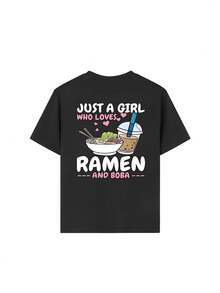Linda Playera Verano Niña Just A Girl Estampado Corazones y Comida |  % Algodón Suave |   Ropa de niña, Ropa de niño, Conjuntos para niña, Ropa Casual Fresca - Negro - Ver 6