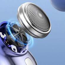 Portable Waterproof Mini Electric Shaver TYPE-C Pocket Beard Trimmer - 紫色的 - 查看 2