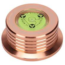 Zyyini Estabilizador de Peso Récord LP de Aluminio con Nivelación de Burbujas Estabiliza la Velocidad de Rotación Mantiene el Nivel del Tocadiscos para Tocadiscos de 50Hz Oro Rosa - Oro rosa - Ver 6