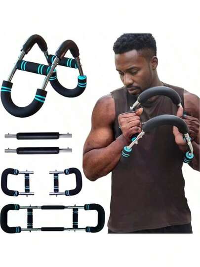 可调节手臂训练器，胸部锻炼器材，男士手臂训练器，男士胸部训练器，肩部肌肉训练器，便携式弹簧阻力家用健身器材