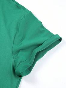 Disney Women's T-Shirt Featuring St. Patrick's Day-Themed Mickey Mouse And Friends Cartoon Print. Spring/Summer Women's Crew Neck T-Shirt Crafted From Soft, Comfortable Fabric. A Stylish Disney Women's Graphic Tee Perfect For Everyday Wear, Outings, Travel, And Leisure-Also Makes An Exquisite Gift. - Green - View 4