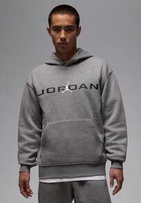 Nike Jordan Essential Fleece Air Stretch Overhead Hoodie Jumpman Hooded Sweatshirt - Dark Grey - View 1