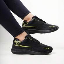 Men's And Women's Fitness Shoes, Black, Lightweight, Comfortable, For Gym, Running, Training, And Walking, Sizes 34 To 43 - RF02 - 黑/綠 SP - 查看 4