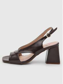 Women's Sandal Atalia Shoes Madrid Slingback Open Elegant - Dark Grey - View 9