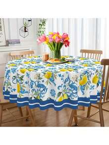 1 chiếc khăn trải bàn họa tiết hoa chanh cổ điển - Khăn trải bàn hình chữ nhật họa tiết trái cây họ cam quýt retro, kích thước 152*180cm, chất liệu polyester, phù hợp cho bữa ăn mùa xuân/hè, tiệc trà và trang trí nhà bếp kiểu nông trại. - Nhiều màu - Xem 11