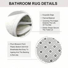 Anime Waterproof Shower Curtain 4-Piece Set With Hooks, Interesting Cartoon Pattern Bathroom Decor, Durable Washable Fabric Shower Curtain, Suitable For Home Bathroom Accessories - A - View 9