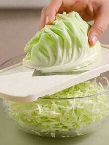 1 pieza Cortador manual de acero inoxidable 5 en 1, incluye rebanador, rallador, cortador juliana, para rebanar de manera fácil y uniforme col, cebolla, patata y otras verduras para ensaladas, cocinar y preparación diaria de alimentos, fácil de limpiar, utensilio de cocina esencial que ahorra tiempo - Multicolor - Ver 3