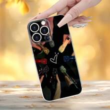 Micrófonos de colores tomados de la mano aman la música.funda de teléfono Fundas compatibles con ,Apple,VIVO,OPPO,,, y Honor.Fabricadas en silicona TPU,ofrecen protección contra golpes y caídas. - transparente - Ver 5
