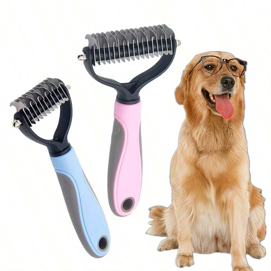 Double-Sided Knot Comb Pet Grooming Tool, Detangling Brush For Dogs And Cats - View 1