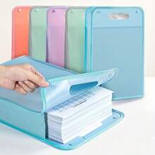 A4 Portable File Bag - Sturdy Handle, File Clip, Storage Compartment, Travel-Friendly Design - Ideal For Business, School, Office Document Organization And Sorting - green - View 10
