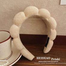 1条女士发带，秋冬云朵设计宽发带，高冠新款，防滑洗脸发夹成人发饰 - 彩色 - 查看 13