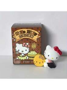 SANRIO Búp bê nhồi bông hình mèo con - Hộp bí ẩn chủ đề bánh rán sô cô la mini dễ thương, vật trang trí tinh tế phù hợp để trang trí bàn làm việc/trang trí nhà cửa/xe hơi, món quà thời trang hoàn hảo cho các dịp lễ hoặc sinh nhật. - Nhiều màu - Xem 8