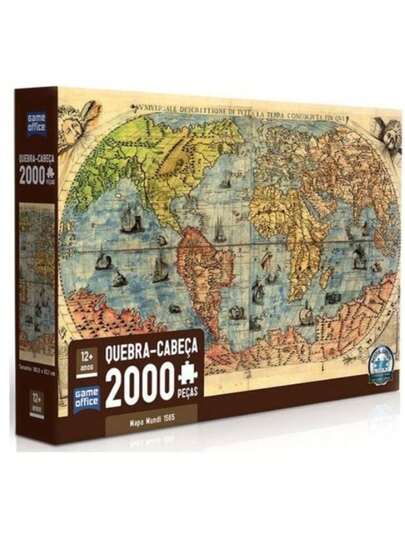 Quebra Cabeça Mapa Mundi Século XVI 2000 Peças Toyster