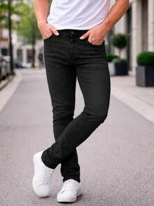 Shendy Vendy Men's Slim Fit Jeans, Slim Fit Style For Men - Black - View 2