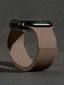 1 chiếc dây đeo đồng hồ silicon từ tính họa tiết vải thiều unisex, tương thích với Apple Watch 42mm, 38mm, 40mm, 41mm, 44mm, 45mm, 46mm, 49mm, dây đeo thay thế thời trang cho đồng hồ thông minh dòng Ultra2, Ultra SE2, SE 11, 10, 9, 8, 7, 6, 5, 4, 3, 2, 1 - Màu be - View 6