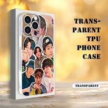 Selfie alegre de miembros de , tema colorido.funda de teléfono Fundas compatibles con ,Apple,VIVO,OPPO,,, y Honor.Fabricadas en silicona TPU,ofrecen protección contra golpes y caídas. - transparente - Ver 4