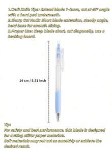 1 件可伸缩美工刀和笔组合 | 可伸缩精密刀片，用于精细切割、划线、修剪 - 非常适合 DIY 艺术、剪贴簿、包装、名片、办公室和学校项目 | 莫兰迪按钮美工刀、学生计划器切刀、美学文具刀笔、符合人体工程学的莫兰迪伸缩艺术刀，带一键刀片 - 彩色 - 查看 12