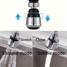 2 piezas Extensor de grifo giratorio 360°, con 2 modos de rociado (fuerte/suave), diseño antisalpicaduras - Material ABS duradero, instalación sin herramientas, adecuado para lavabo de baño y cocina - Se adapta a la mayoría de grifos - Accesorio de grifo ahorra espacio - Multicolor - Ver 8
