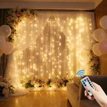 USB Powered Remote Control LED Fairy Lights - Romantic Wedding Backdrop Lights, Suitable For Indoor And Outdoor Party Decoration - USB Curtain Light - View 21