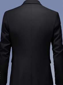 Chaqueta formal de traje para padrinos de boda y novio - Negro - Ver 2