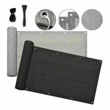 Cubierta De Valla De Pantalla De Privacidad Para Balcón 5m - Negro345 - Ver 2