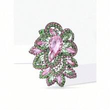 Women Brooch, Lapel Pin - 粉紅色 0957 - 查看 2