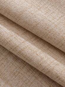1pc Modern Linen Sheer Curtain - Japanese Linen Style, Rod Pocket Design, Suitable For Living Room And Bedroom - Transparent And Light-Filtering Curtain, Living Room Curtain, Bedroom Curtain (180g Fabric Weight) - Brown - View 4