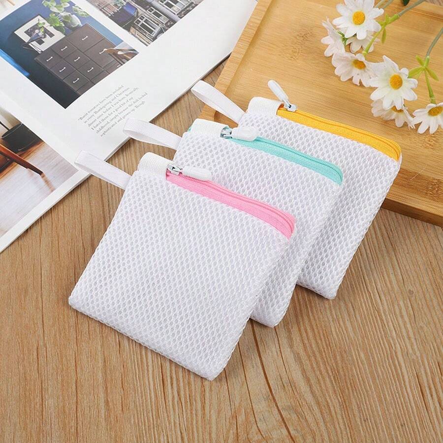 1-3 túi đựng bóng giặt, túi đựng hạt giặt, túi giặt mini dày dặn, thích hợp cho máy giặt, túi lưới. - Nhiều màu - Xem 1