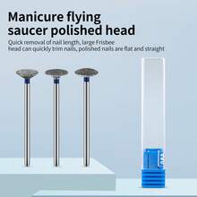 1pc Nail Drill Bit Diamond Polishing Head Flying Saucer-Shaped Polishing Head Callus Removal Tool For Feet Dead Skin Removal & Nail Polishing Manicure & Pedicure Polishing Tool - Multicolor - View 4