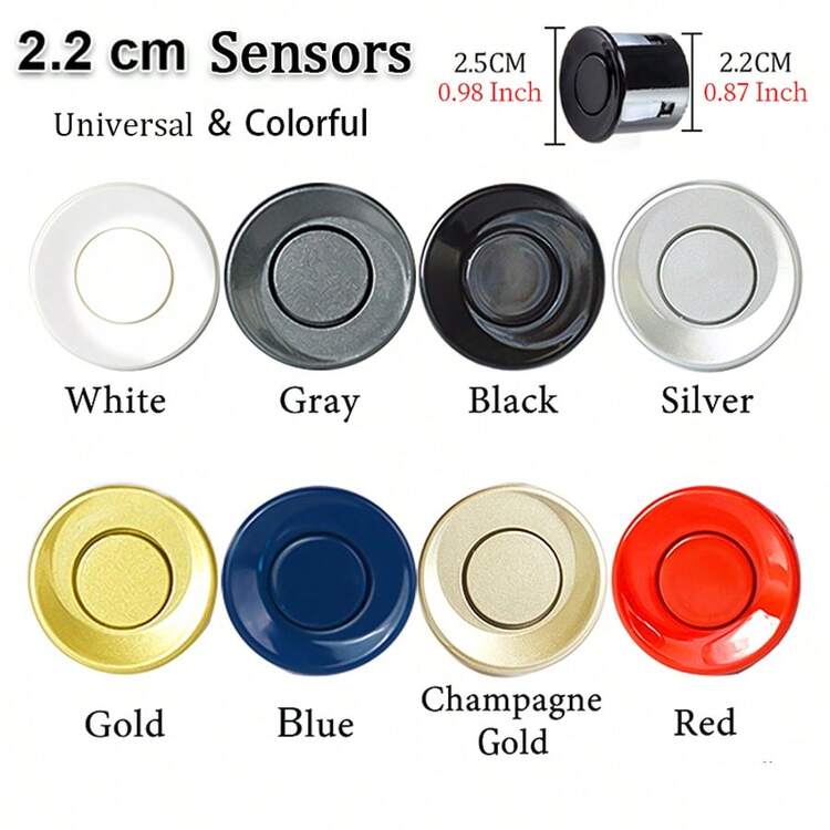 Car Parking Sensor Kit 4 Sensors 22mm Backlight Display Reverse Backup Radar Monitor System 12V - White - View 6