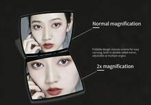 CHANEL Square Double-Sided Compact Makeup Mirror, Black Frame, Comes With Travel Makeup Velvet Pouch - Black - View 3