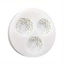 1pc 3-Cavity Gerbera Daisy Silicone Mold, Suitable For DIY Plaster Decor, Round Design With Detailed Petal Pattern - Great For Handmade Gifts And Home Decor - Gray 3-hole Sunflower - View 4