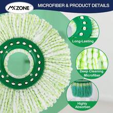 3 Pack Mop Libman Tornado, Spin Mop Replacement Head Compatible With Libman, Easy To Replace, Washable, Green And White (NOT For Old Version) - A-2PCS - View 3