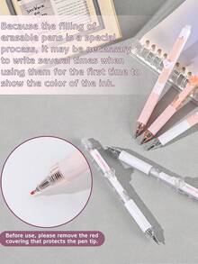 Bộ 2 bút bi gel hình động vật dễ thương, có thể xóa được, màu hồng hoạt hình, ngòi 0.5mm, mực đen/xanh dương, thích hợp cho học sinh và sử dụng văn phòng. - nhiều màu - Xem 6