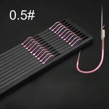 20 Hook /10 Pair Of New Fine Packaging Fishing Tackle Fishing Line Double Hook Manual Double Hook Fishing Hook Bait - Pink - View 13