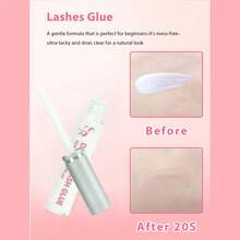 SRCKFIZ 5毫升速干白色假睫毛胶水——可自行涂抹，持久耐用，防水，不含乳胶，粘性强，可持续长达72小时 - 查看 5